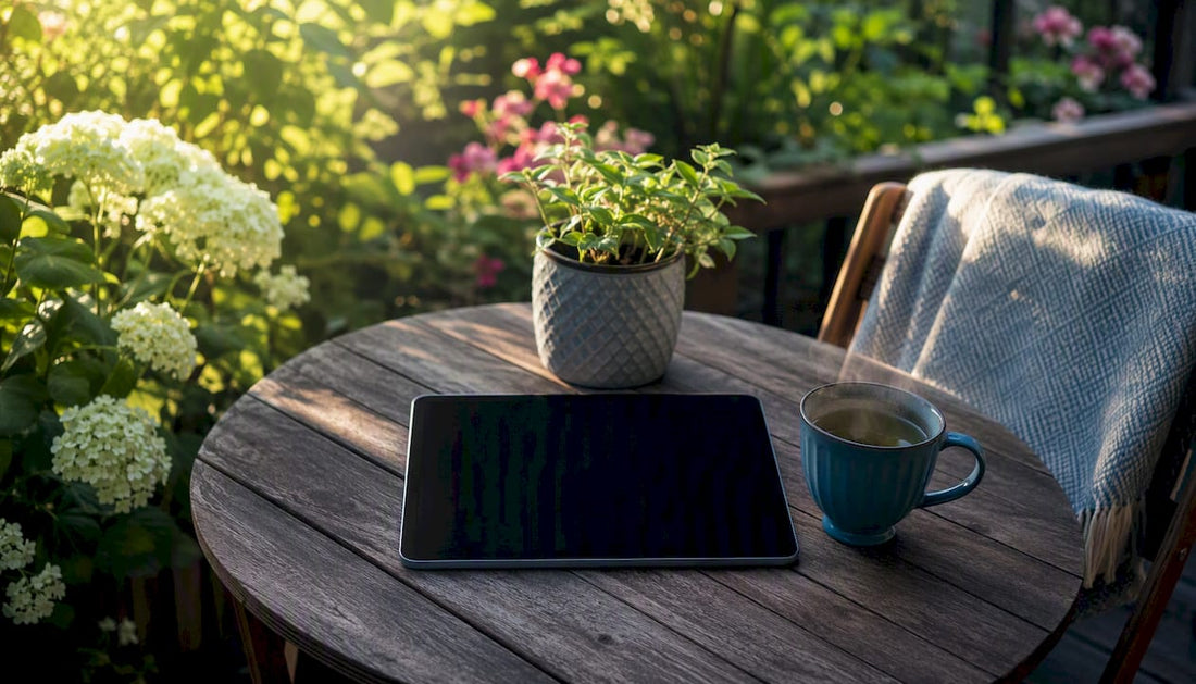 Calm workspace prepared for shadow work journaling