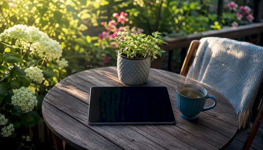 Calm workspace prepared for shadow work journaling